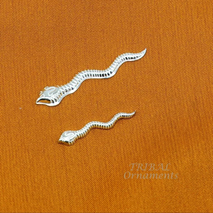 Sterling silver handmade Nag Nagin snake joda pair for puja or worshipping su869 TRIBAL ORNAMENTS Necklaces