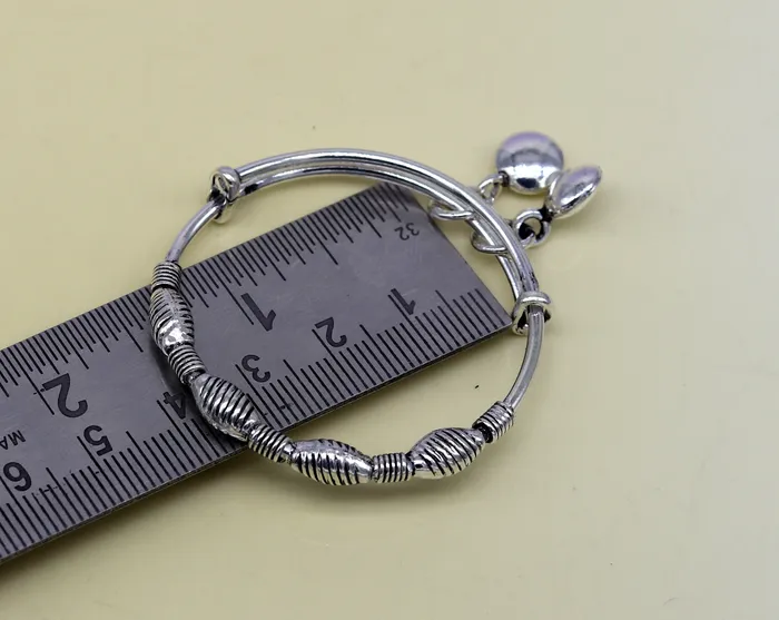 Top class Charming 925 sterling silver handmade stylish designer fancy baby adjustable bangles bracelet excellent kids charm jewelry bbk77 TRIBAL ORNAMENTS Bracelets