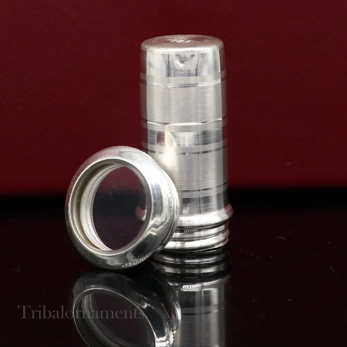 TRIBAL ORNAMENTS Rings 999 solid silver handmade small pill box Tobacco box storage box silver utensils silver box personal box mens accessories su589