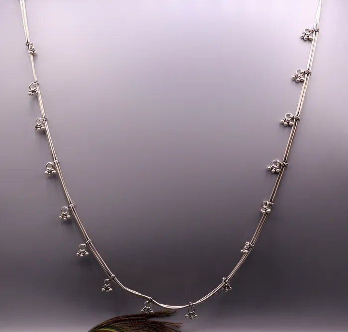 TRIBAL ORNAMENTS Rings All size double line Adjustable 925 sterling silver handmade snake chain belly chain waist chain sari chain belt belly dance jewelry wch20