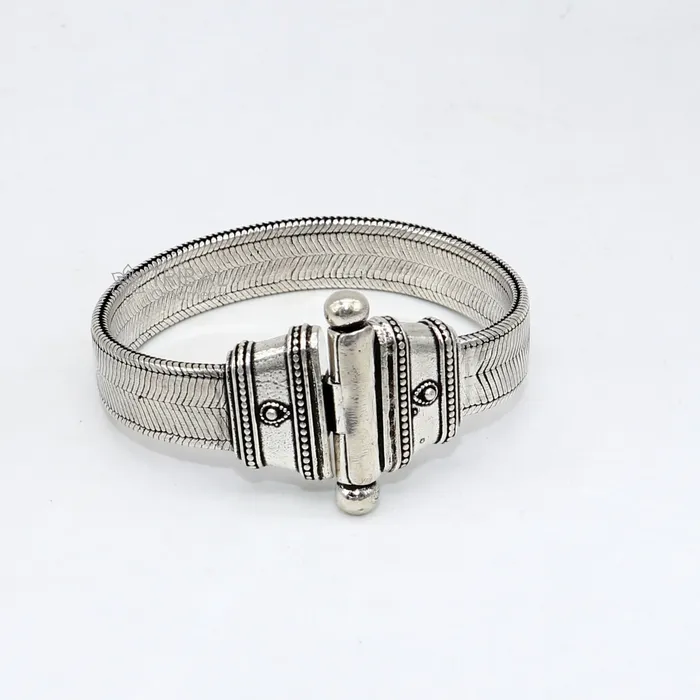 TRIBAL ORNAMENTS Vintage style solid 12mm 925 sterling silver handmade wheat chain flexible bracelet belt unisex jewelry from Rajasthan India sbr729 Bracelets TRIBAL ORNAMENTS Vintage style solid 12mm 925 sterling silver handmade wheat chain flexible bracelet belt unisex jewelry from Rajasthan India sbr729 Bracelets