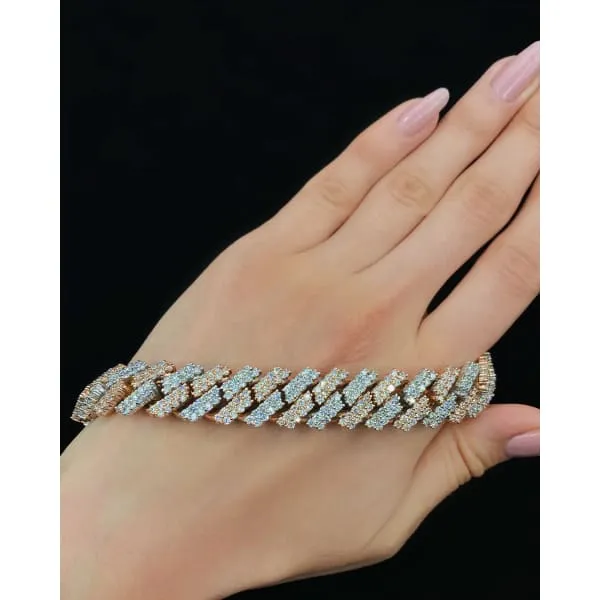 14k TwoTone Diamond Fashion Cuban Link Bracelet with 1680ct TDW BRA1712666 Diamond Source NYC Bracelets 14k TwoTone Diamond Fashion Cuban Link Bracelet with 1680ct TDW BRA1712666 Diamond Source NYC Bracelets