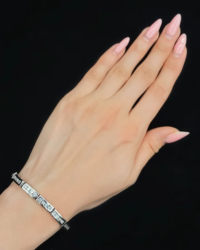 14k White Gold Diamond Bracelet BR12500 Diamond Source NYC Bracelets