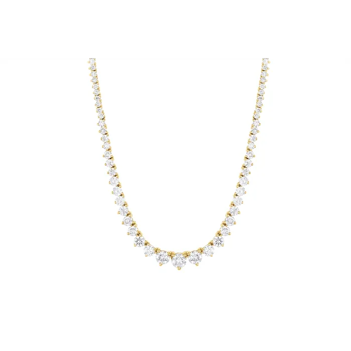 14K Yellow Gold Graduated Diamond Tennis Necklace Meierotto Jewelers Necklaces 14K Yellow Gold Graduated Diamond Tennis Necklace Meierotto Jewelers Necklaces
