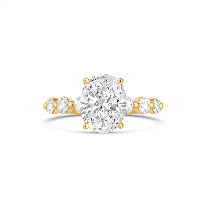 A Jaffe Rings A Jaffe 14K Yellow Gold Semi Mount Diamond Ring
