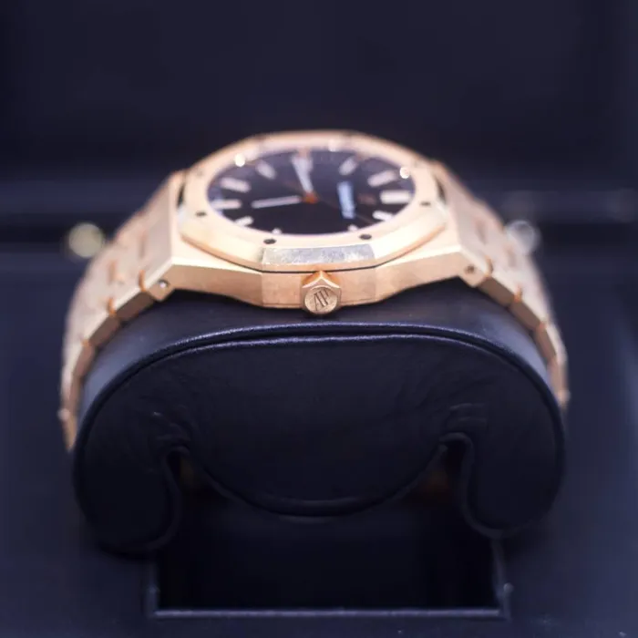 Audemars Piguet Bracelets Audemars Piguet Royal Oak 41mm Mens Watch Ref 15500OROO1220OR01 Black Dial 18K Rose Gold Bracelet