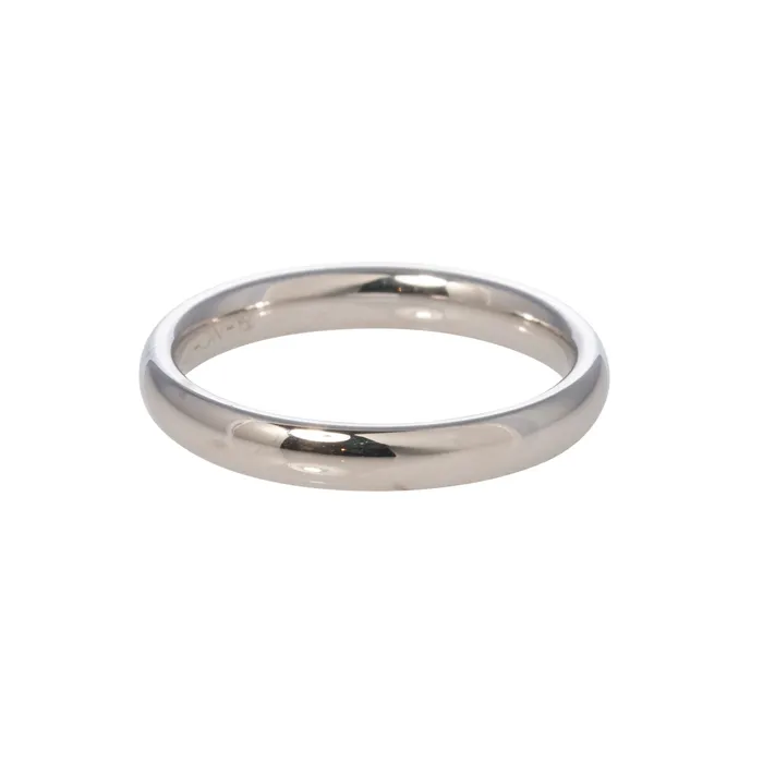 Benchmark Rings 14K White Gold Regular Comfort Fit Wedding Band 3mm