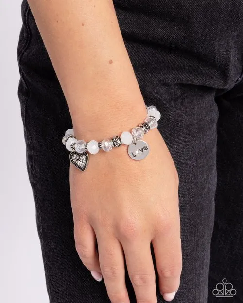 Bracelets Paparazzi Bracelet Filigree Finesse White Paparazzi Jewelry