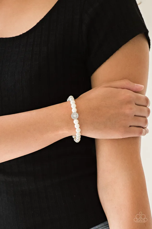 Bracelets Paparazzi Bracelet Follow My Lead White Paparazzi Jewelry