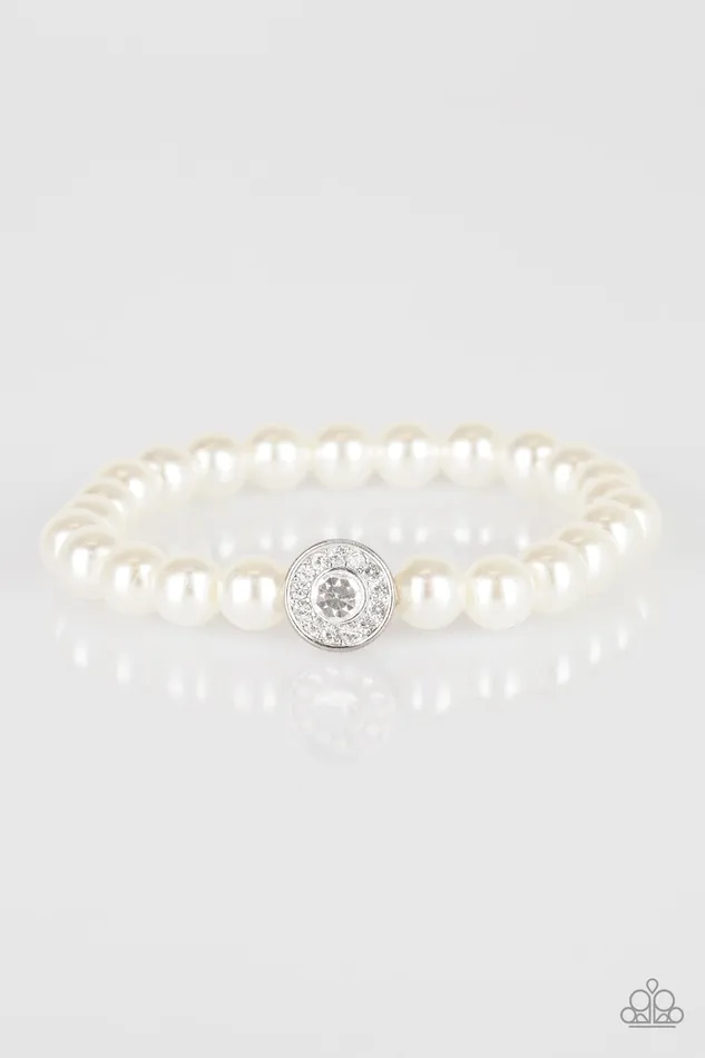 Bracelets Paparazzi Bracelet Follow My Lead White Paparazzi Jewelry