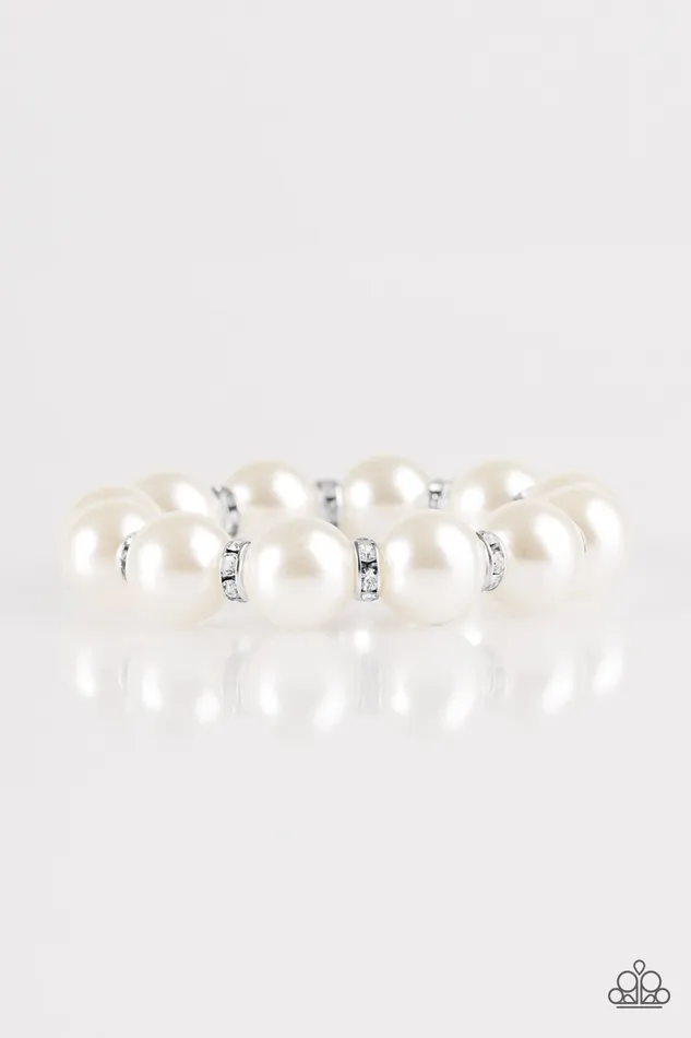 Bracelets Paparazzi Bracelet Here Comes The BRIDESMAID White Paparazzi Jewelry