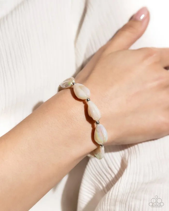 Bracelets Paparazzi Bracelet Under My SHELL Brown Paparazzi Jewelry