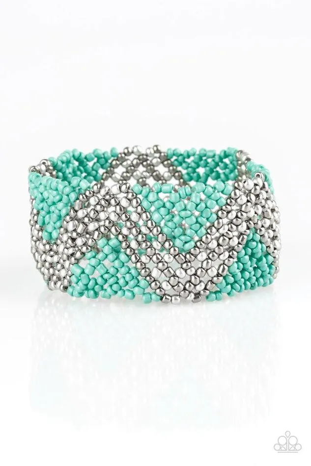 Bracelets Paparazzi Jewelry Paparazzi Bracelet Desert Loom Blue