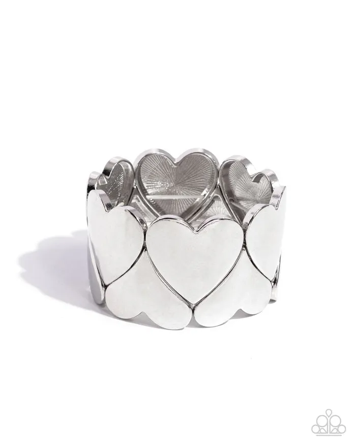 Bracelets Paparazzi Jewelry Paparazzi Bracelet Sweetheart Setting Silver