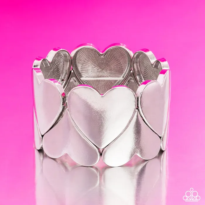 Bracelets Paparazzi Jewelry Paparazzi Bracelet Sweetheart Setting Silver