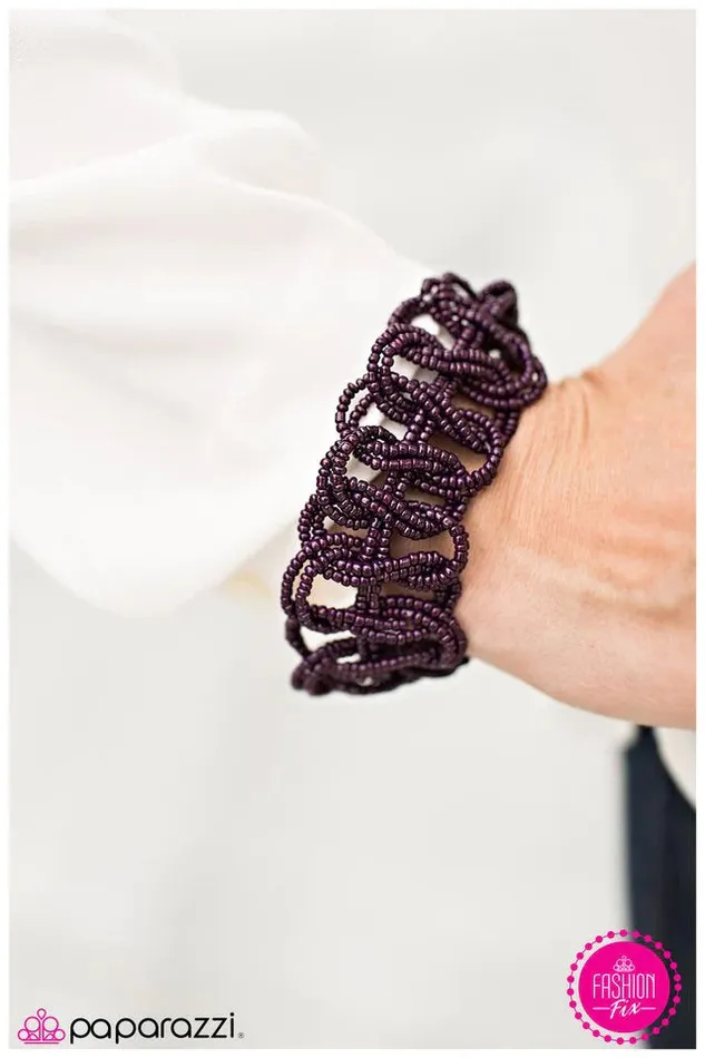 Bracelets Paparazzi Jewelry Paparazzi Bracelet The BRAID and the Bold Purple