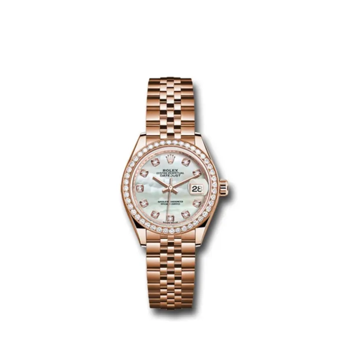 Bracelets Rolex LadyDatejust 28mm Ref 279135RBR mdj White Mother of Pearl Diamond Dial Diamond Bezel 18K Rose Gold Jubilee Bracelet Womens Watch Rolex Bracelets Rolex LadyDatejust 28mm Ref 279135RBR mdj White Mother of Pearl Diamond Dial Diamond Bezel 18K Rose Gold Jubilee Bracelet Womens Watch Rolex