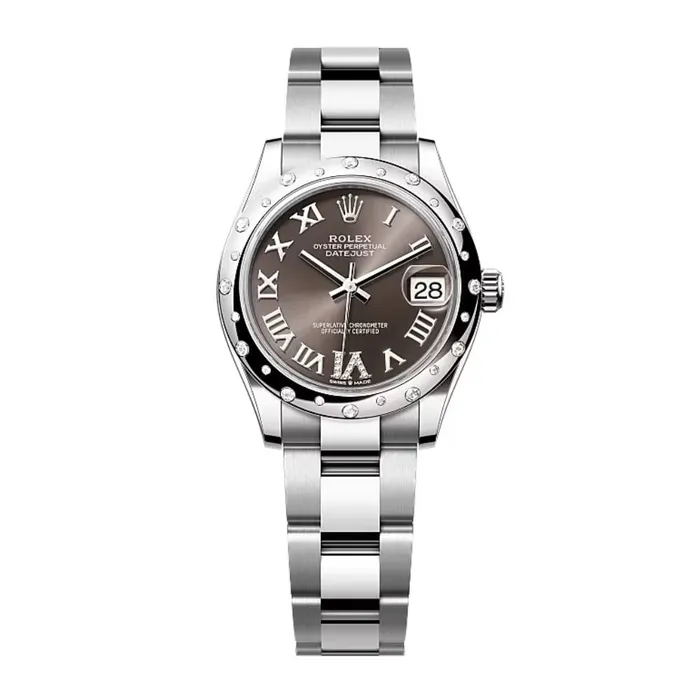Bracelets Rolex Rolex Datejust 31mm Ref 278344rbr0029 Dark Grey Roman Diamond Dial Diamond Bezel Stainless Steel Oyster Bracelet Womens Watch Bracelets Rolex Rolex Datejust 31mm Ref 278344rbr0029 Dark Grey Roman Diamond Dial Diamond Bezel Stainless Steel Oyster Bracelet Womens Watch