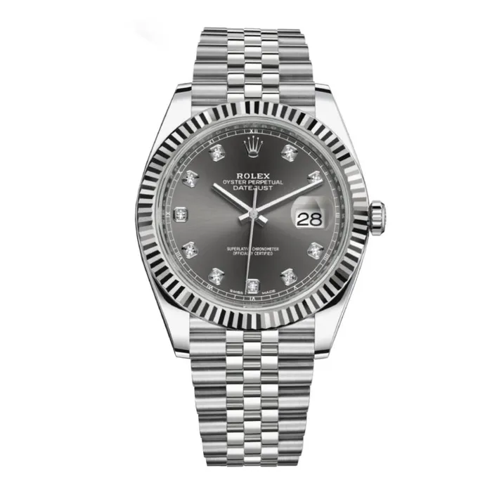 Bracelets Rolex Rolex Datejust 41mm Ref 1263340006 Rhodium Grey Diamond Dial Stainless Steel Jubilee Bracelet Mens Watch Bracelets Rolex Rolex Datejust 41mm Ref 1263340006 Rhodium Grey Diamond Dial Stainless Steel Jubilee Bracelet Mens Watch