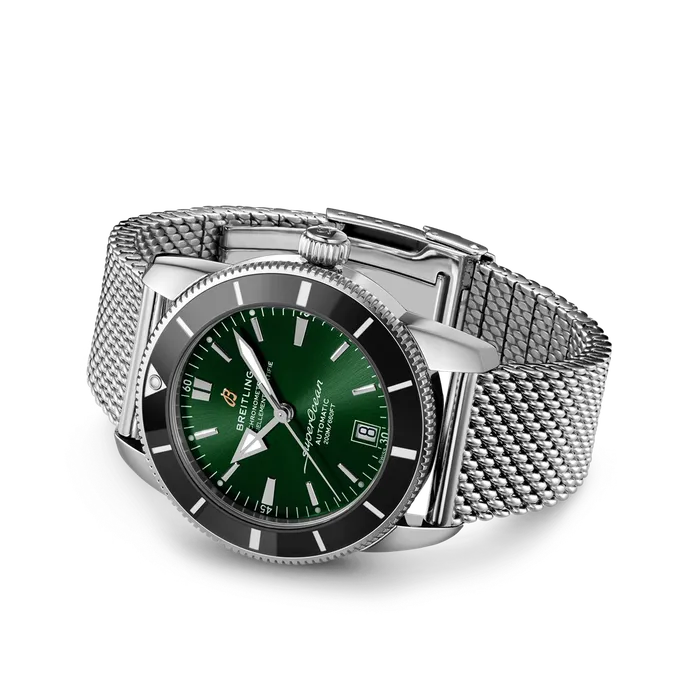 Breitling Superocean Heritage Stainless Steel Green Dial 42mm Automatic Breitling Bracelets Breitling Superocean Heritage Stainless Steel Green Dial 42mm Automatic Breitling Bracelets