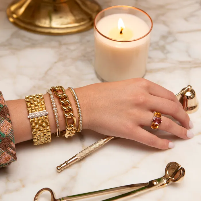 Croghans Bracelets 18K Yellow Gold Italian Curb Link Bracelet