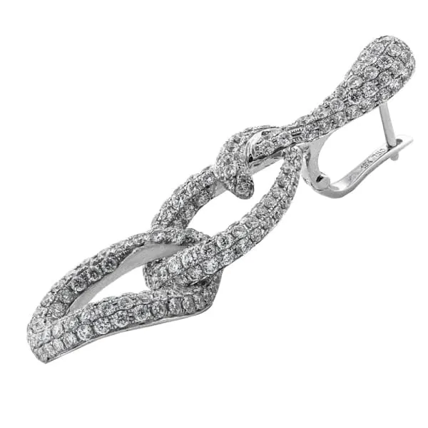 Diamond Source NYC Beautiful 18K white gold micro pave diamond earrings EAR4563230 Earrings