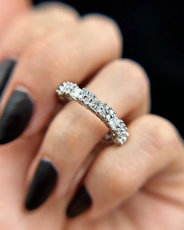 Diamond Source NYC Rings 18k White Gold Eternity Band with 221ct Diamonds EXPXX6812