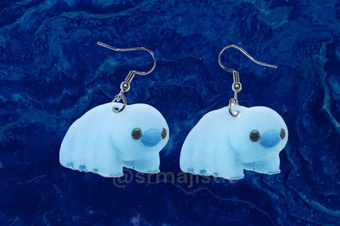 Earrings Build a Bear Water Bear Plush 2D Character Handmade Earrings Sam Makes Things Earrings Build a Bear Water Bear Plush 2D Character Handmade Earrings Sam Makes Things