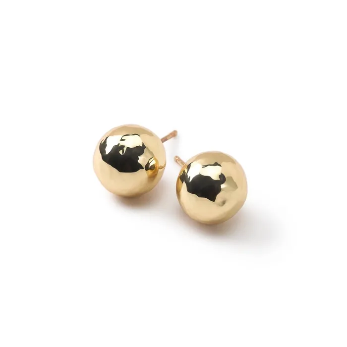 Earrings Ippolita Ippolita 18K Yellow Gold Classico Hammered Ball Stud Earrings