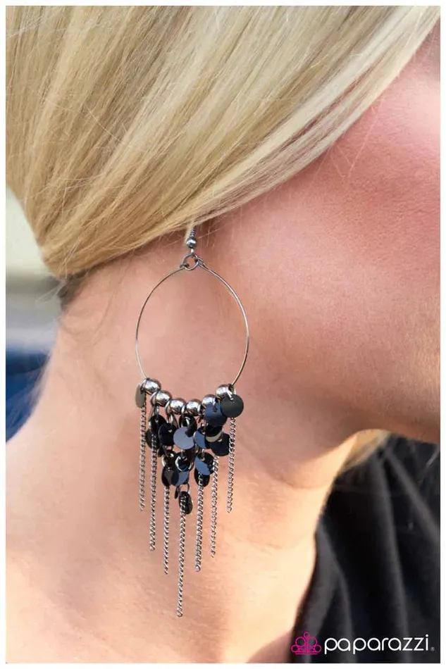 Earrings Paparazzi Earring All That Jazz Black Paparazzi Jewelry