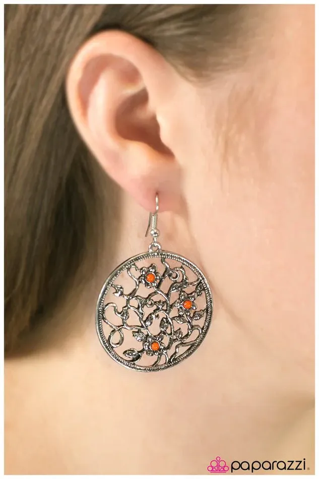 Earrings Paparazzi Earring An Enchanted Forest Orange Paparazzi Jewelry