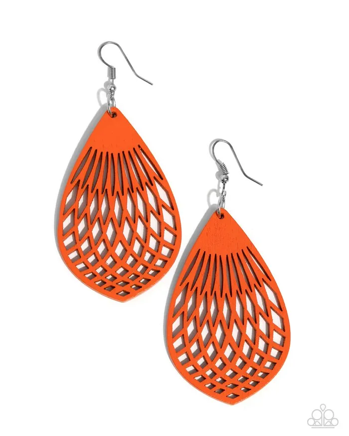 Earrings Paparazzi Earring Caribbean Coral Orange Paparazzi Jewelry Earrings Paparazzi Earring Caribbean Coral Orange Paparazzi Jewelry