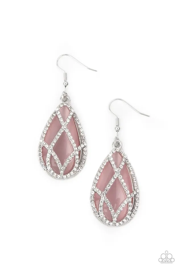 Earrings Paparazzi Earring Crawling With Couture Pink Paparazzi Jewelry