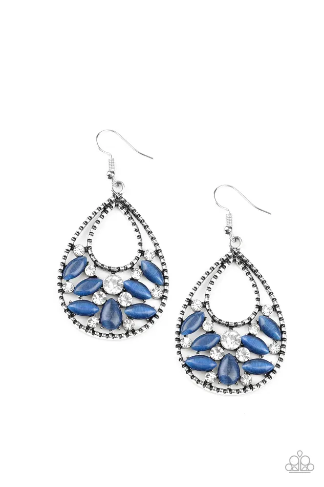 Earrings Paparazzi Jewelry Paparazzi Earring Dewy Dazzle Blue