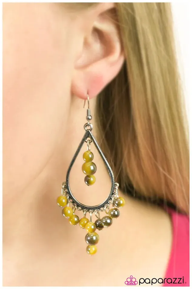 Earrings Paparazzi Jewelry Paparazzi Earring Free Fallin Yellow