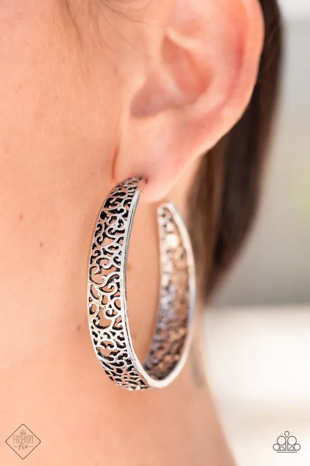 Earrings Paparazzi Jewelry Paparazzi Earring Garden for Two Silver