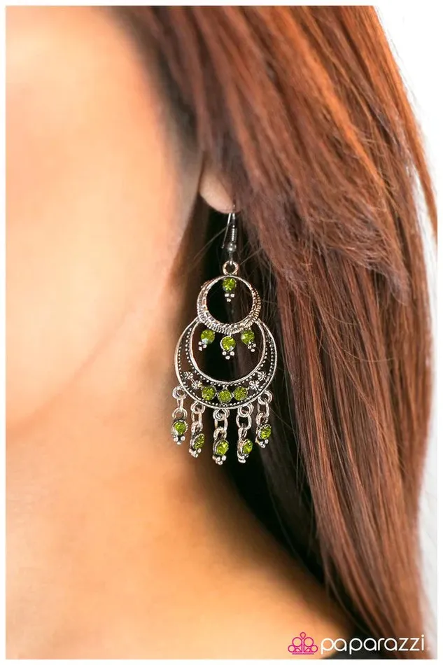 Earrings Paparazzi Jewelry Paparazzi Earring Girls Night Out Green