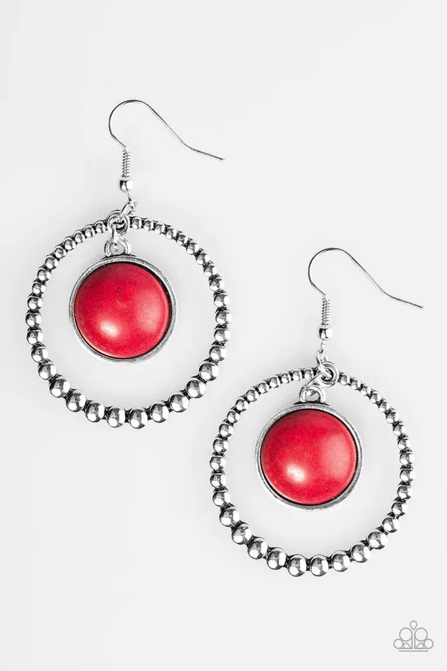 Earrings Paparazzi Jewelry Paparazzi Earring Give It My WEST Red