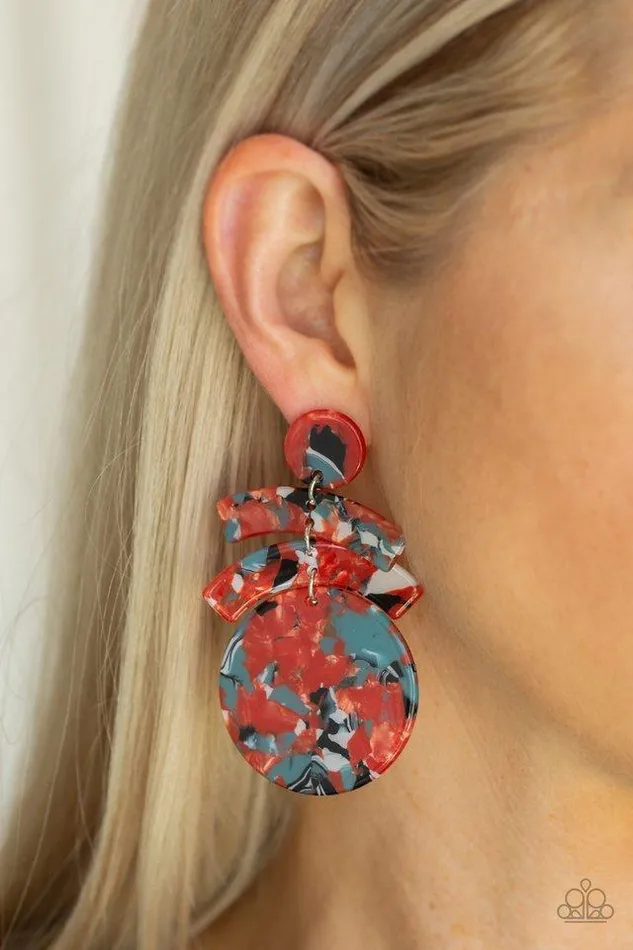 Earrings Paparazzi Jewelry Paparazzi Earring In The HAUTE Seat Orange