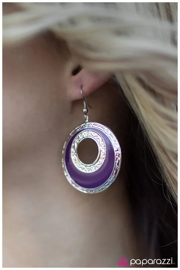 Earrings Paparazzi Jewelry Paparazzi Earring Night Owl Purple
