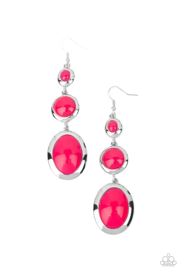 Earrings Paparazzi Jewelry Paparazzi Earring Retro Reality Pink Earrings Paparazzi Jewelry Paparazzi Earring Retro Reality Pink