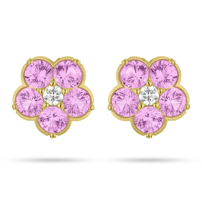 Earrings Paul Morelli Pink Sapphire Wild Child Stud Earrings Paul Morelli
