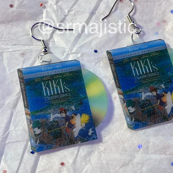 Earrings Sam Makes Things KiKis Delivery Service 1989 Studio Ghibli DVD 2D detailed Handmade Earrings