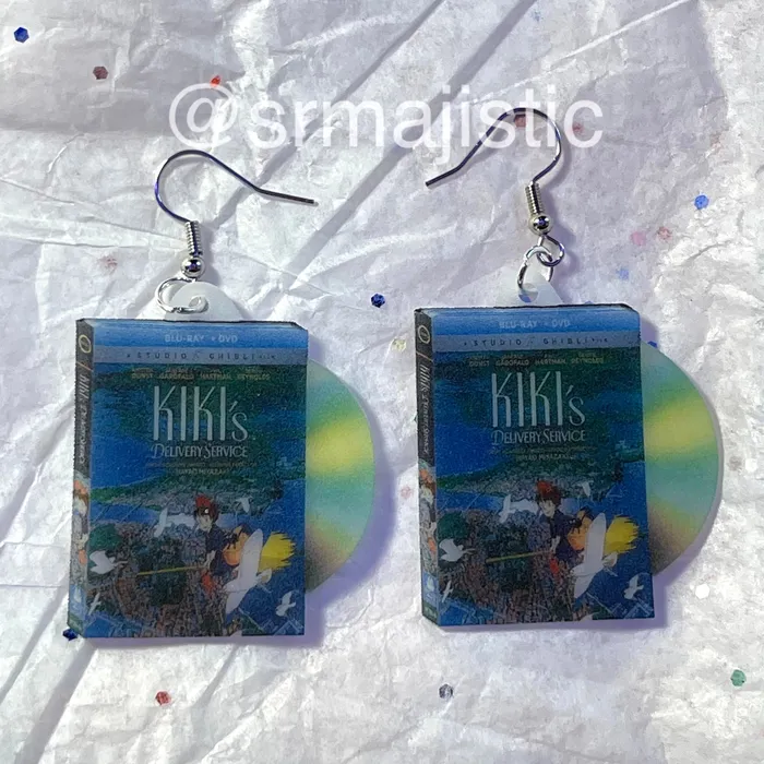 Earrings Sam Makes Things KiKis Delivery Service 1989 Studio Ghibli DVD 2D detailed Handmade Earrings