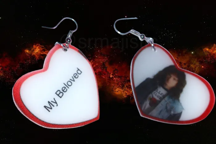 Earrings Sam Makes Things Stranger Things Eddie Munson Character Handmade Earrings Earrings Sam Makes Things Stranger Things Eddie Munson Character Handmade Earrings