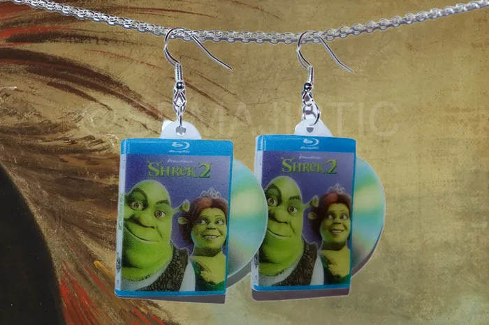 Earrings Shrek 2 2004 DVD 2D detailed Handmade Earrings Sam Makes Things
