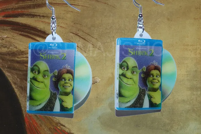 Earrings Shrek 2 2004 DVD 2D detailed Handmade Earrings Sam Makes Things