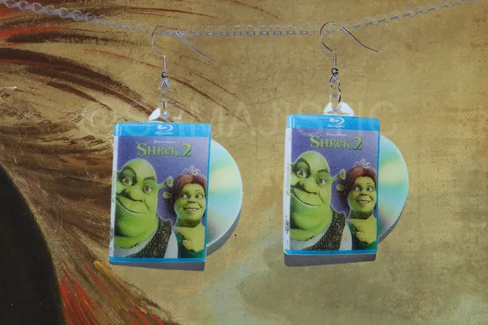 Earrings Shrek 2 2004 DVD 2D detailed Handmade Earrings Sam Makes Things