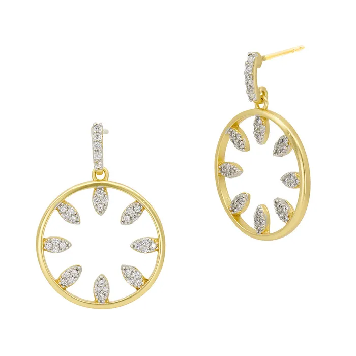 Freida Rothman Earrings Freida Rothman Petals in Bloom Open Hoop Earrings Freida Rothman Earrings Freida Rothman Petals in Bloom Open Hoop Earrings