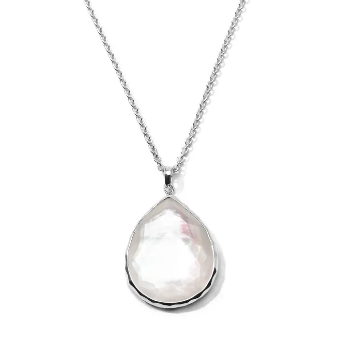 Ippolita Necklaces Ippolita Sterling Wonderland Large Teardrop Pendant Necklace in Mother of Pearl Doublet 1618 inch Ippolita Necklaces Ippolita Sterling Wonderland Large Teardrop Pendant Necklace in Mother of Pearl Doublet 1618 inch